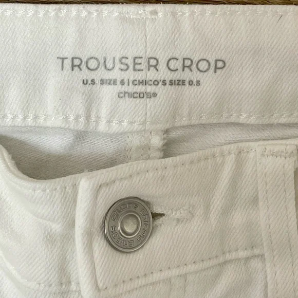 Chico's white trouser crop - Picture 2 of 9
